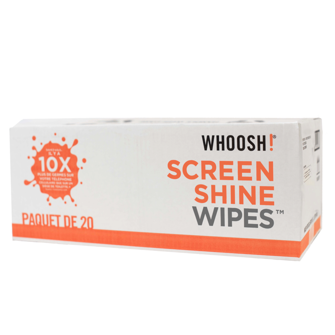 Screen Shine Wipes 20 Pack - 24 Units Per Master Case